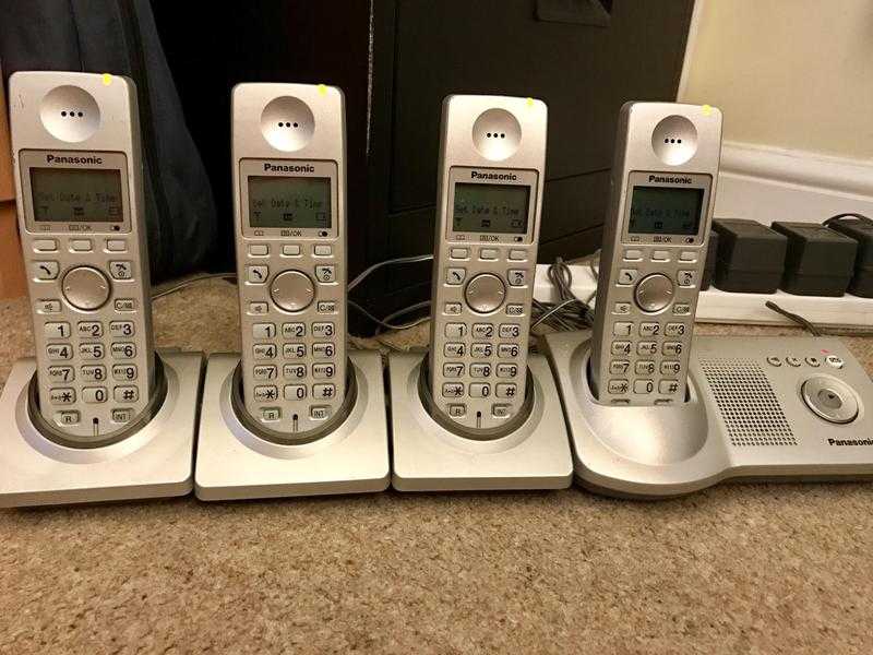 4 x Cordless Telephones with Answerphone