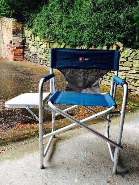 4 X Hi-Gear Delaware camping chairs with attached side table