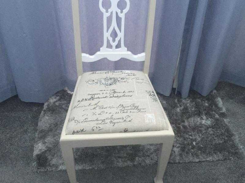 4 x SHABBY CHIC REFURBISHED DINING CHAIRS