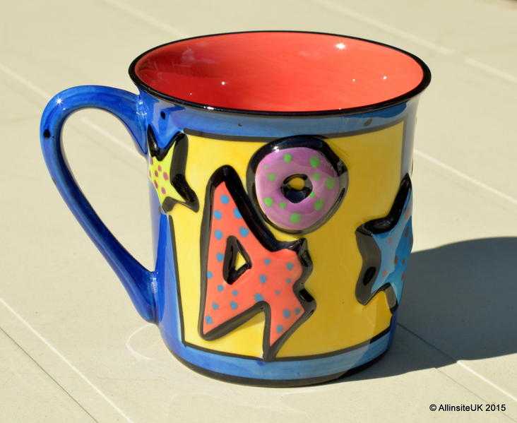 40th Celebration gift glazed mug for Birthday, Anniversary or 40 milestone event featuring stars