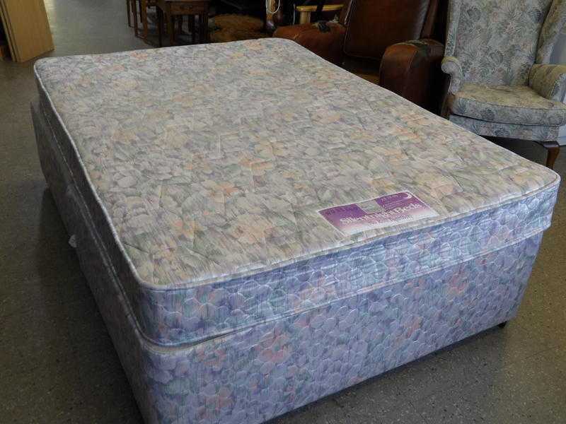 4ft 6quot Silent Night Divan Bed Base amp Mattress - Local Delivery Service Available