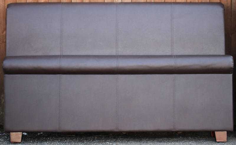 4ft6quot Brown Faux Leather Bed Frame