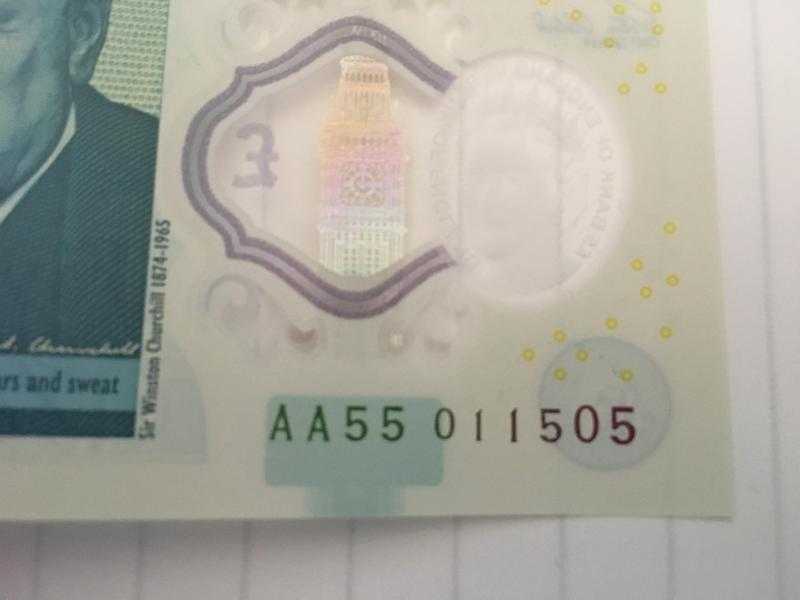 5 NOTE - SERIAL NUMBER AA55 011505 - 100 ono