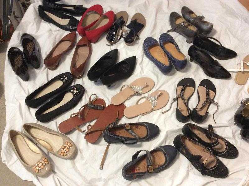 5 perNext, Hush puppies, marks, clarks,Hotter,ladies shoes and sandals  size 7 new and worn once