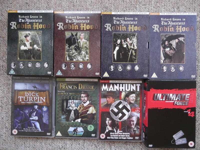 5 UK actionadventure boxsets - Robin Hood, Manhunt, Dick Turpin, Sir Francis Drake, Ultimate Force