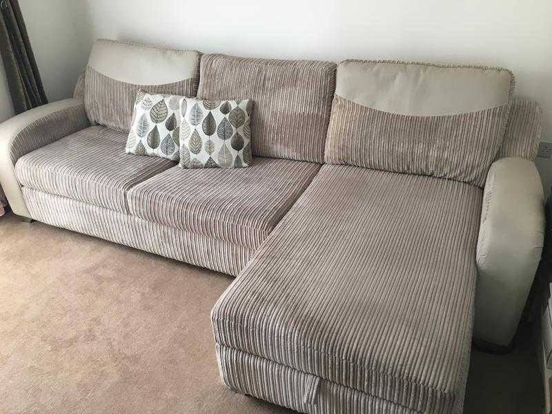 550 GLEE from DFS Grey Fabric Corner Sofa  Bed (as new) RRP 1300, Collect from RM17, Essex