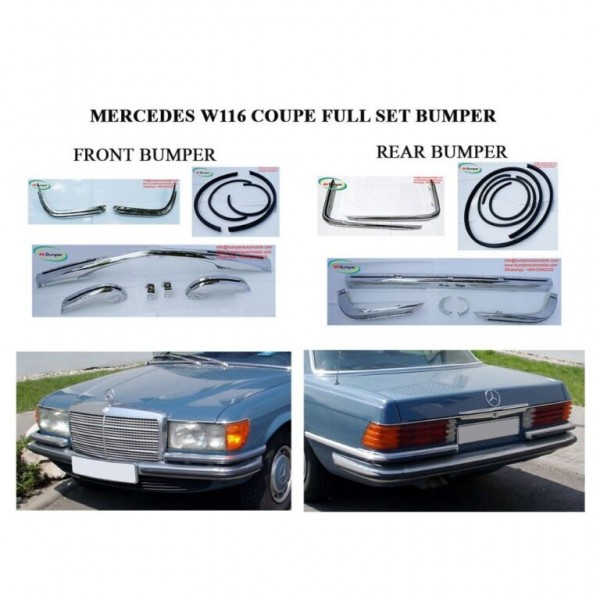 Mercedes W116 EURO Style 1972 Bumpers 