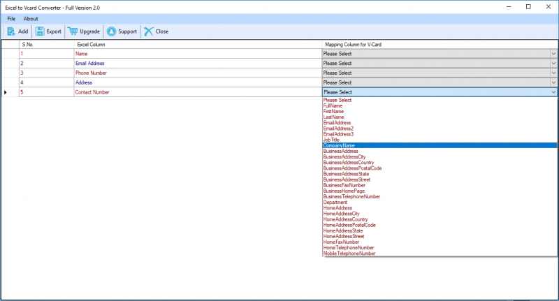 Best Excel to VCF Converter Program