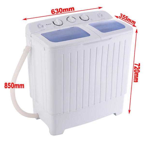 5KG Portable Mini Compact Twin Tub Washing Machine Washer Spin Dryer 300W
