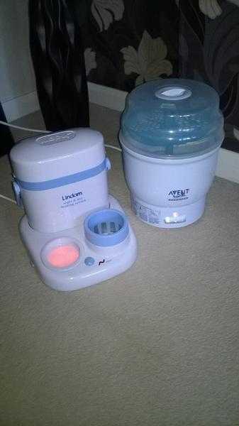 6 bottle sterilizer and Avent bottle warmer