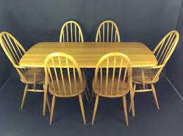 6 ercol chairs including 2 carvers