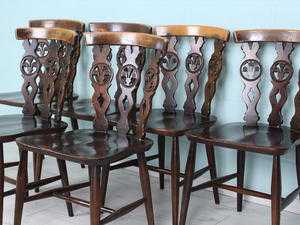 6 Ercol Windsor Quaker Dining Chairs Including 2 Carvers (18751875A) Light Finish