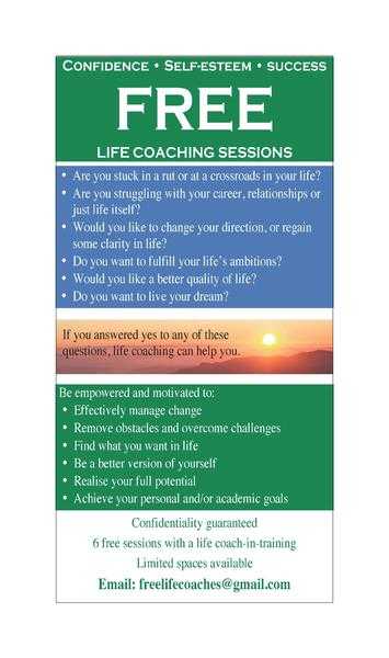 6 FREE LIFE COACHING SESSIONS