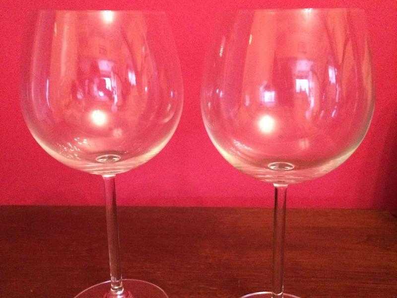 6 large red wine glasses