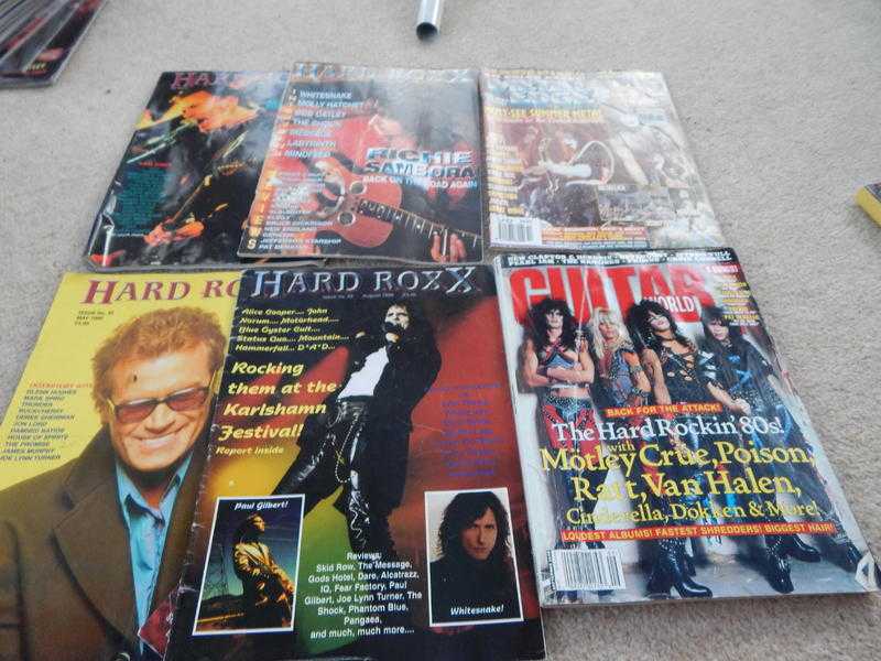 6 RARE HARD ROCK amp METAL MAGAZINES