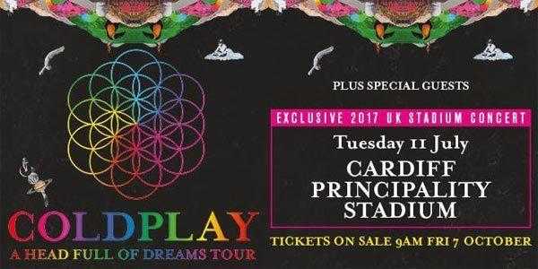 6 x Coldplay Tickets Cardiff 11th July