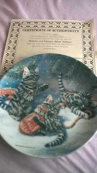 6 x Collectable Cat plates