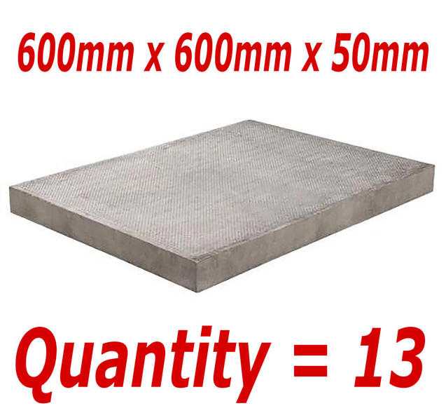 600mm x 600mm x 50mm Heavy Duty 039Council039 Pressed Concrete Paving Slabs (13 of)