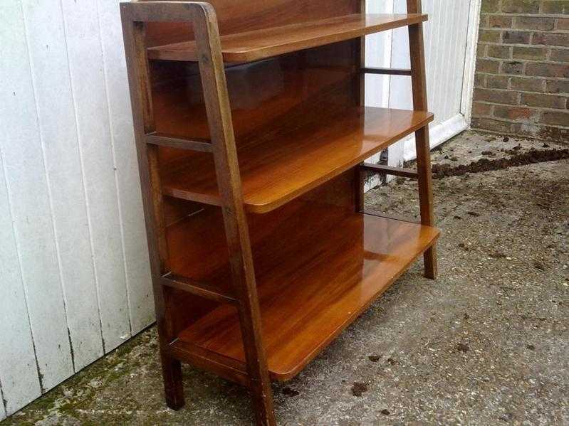 60s open shelves in walnut and beech