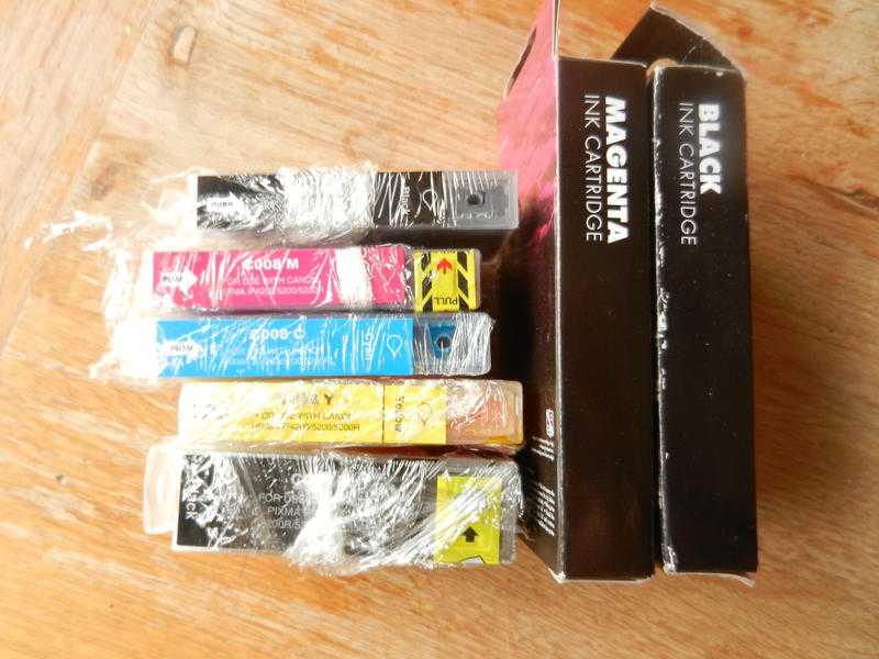 7 Compatible Canon PGI5 amp CLI8 Ink Cartridges (PGI-5BK, CLI-8BK, CLI-8C, CLI-8M and CLI-8Y)