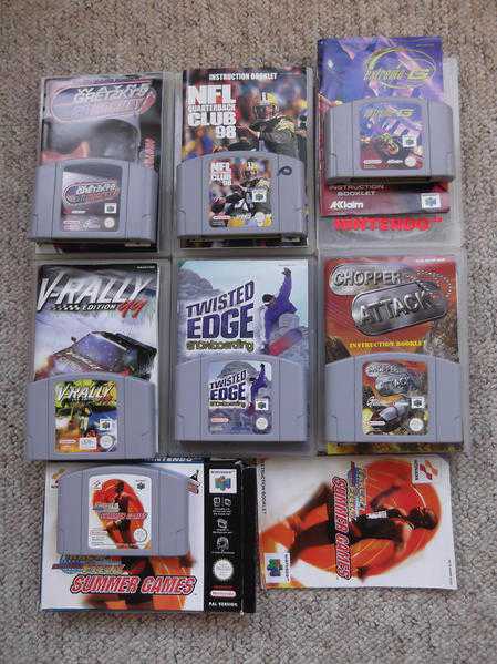 7 Nintendo 64 games amp manuals - ExtremeGNFLV-Rally3DHockeyTwistedEdgeChopper AttackTrackampField