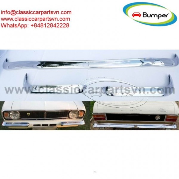Ford Lotus Cortina MK2 bumpers with front bumper in 2 parts