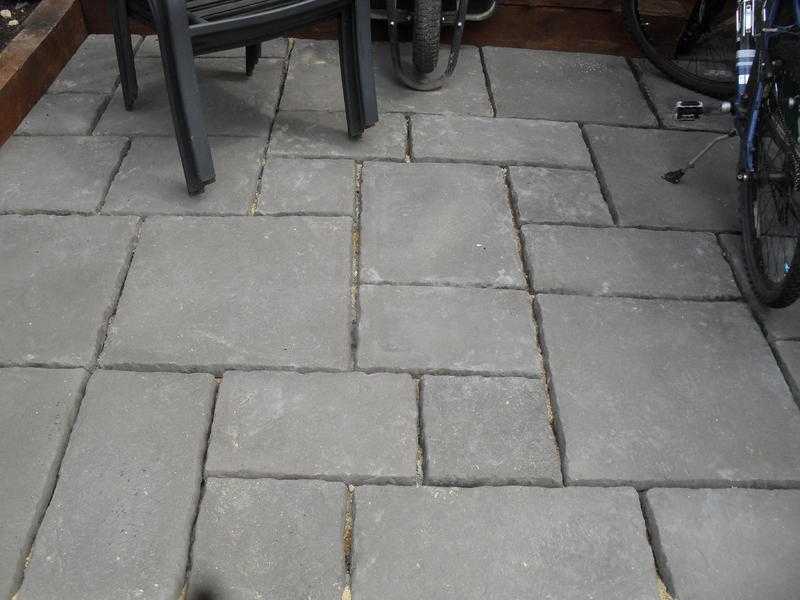 7.6m Six Size Patio Pack Millbank rivenconcrete paving slab in Slate Grey