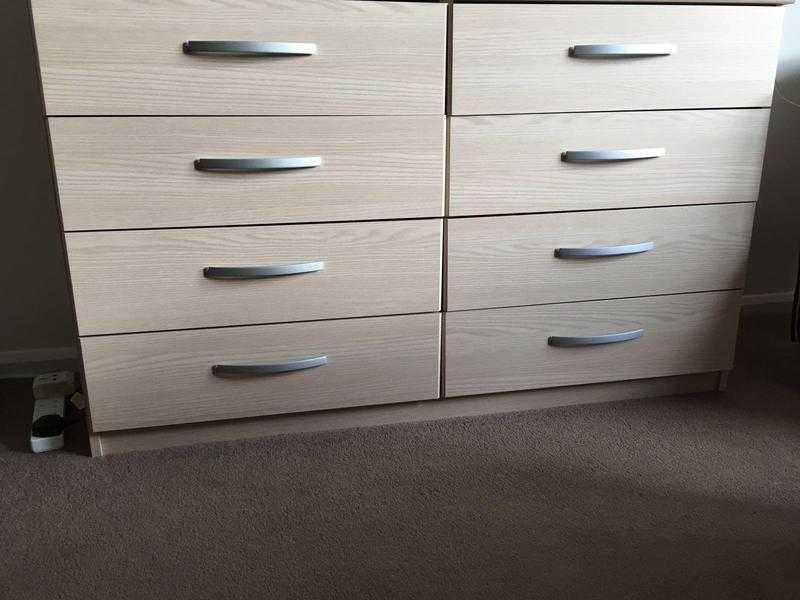 8 drawers oak color