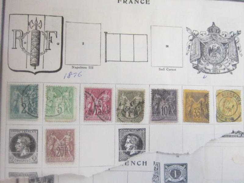 8 france well used stamps in fair condition nice values