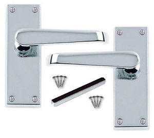8 NEW PAIRS OF CHROME POLISHED DOOR HANDLES