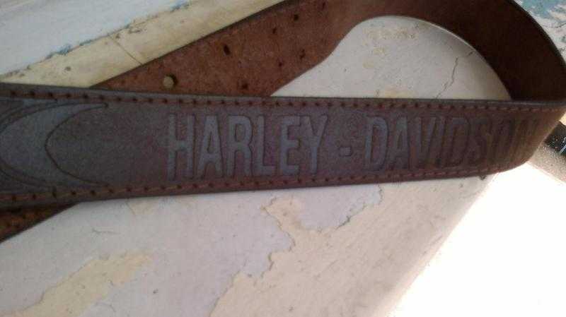 80039s Harley-Davidson Emboss Leather Belt