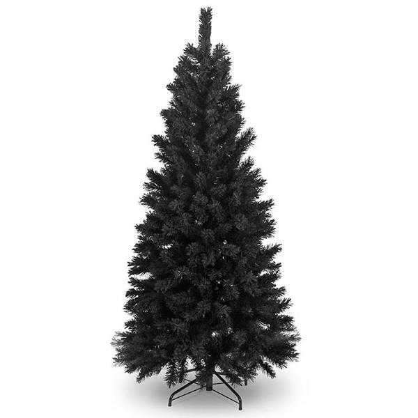 8ft BLACK FLOCK Artificial Christmas Tree