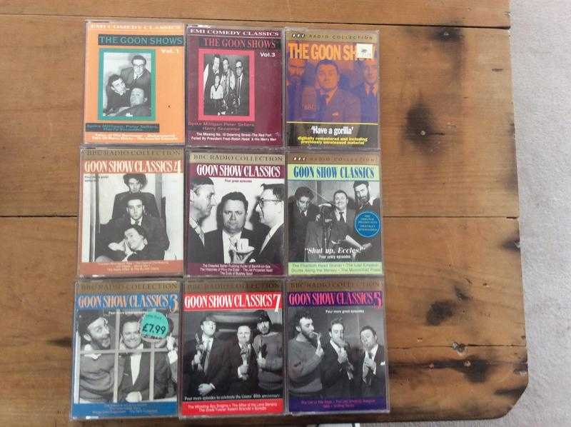 9 Goon show and 1  Tony Hancock tape Tony Hancock cd Billy Connolly double cassette