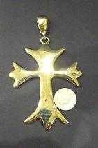 9ct yellow gold large crucifix