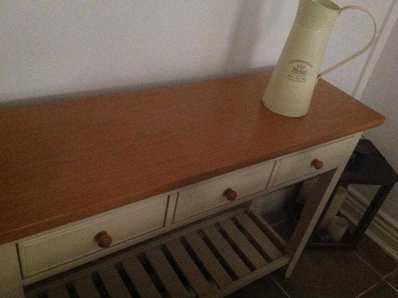 A beautiful Laura Ashley console table in country cream excellent condition