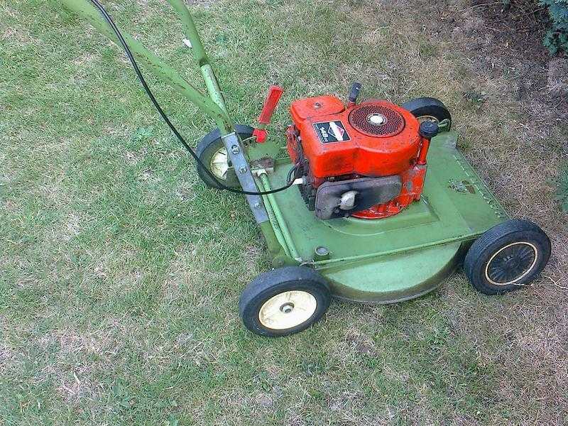 A Haterette rotary lawnmower