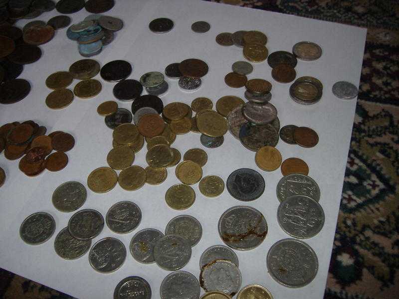 a lot of old coins british and foreign   job lot