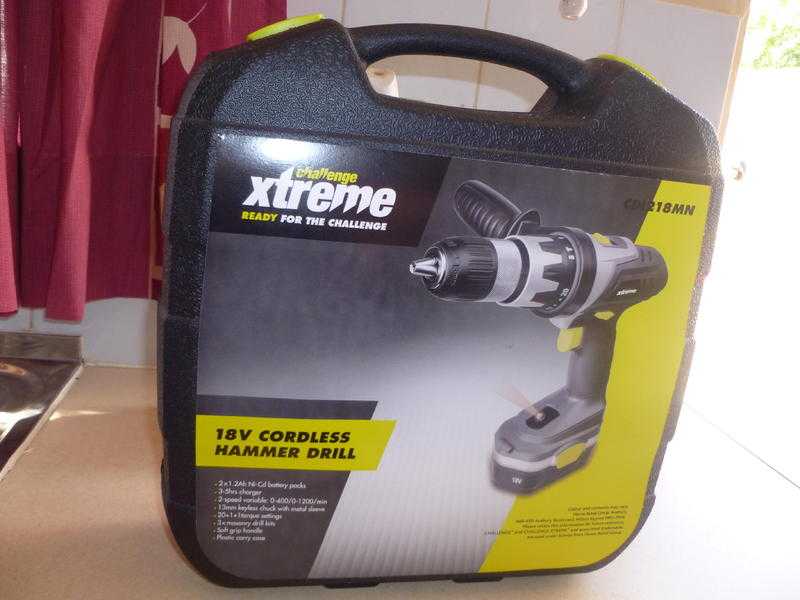 A NEW EXTREME CHALLEGE 18V HAMMER DRILL