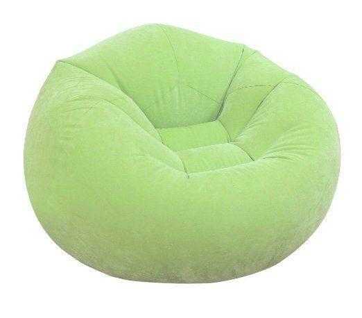 A pair of inflatable beanbag chairs.