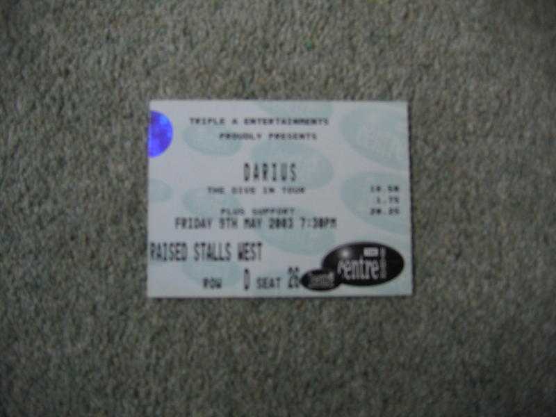 A selection of old concertsgigs tickets