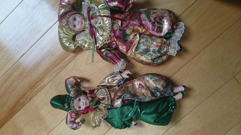 A set of Harlequin dolls