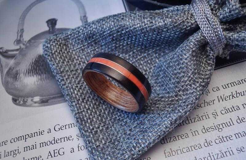 A unique jewel  wood ring  exotic wood  handmade