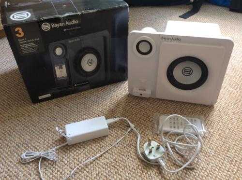 A used Bayan Audio 3 speaker dock for iPod or iPhone