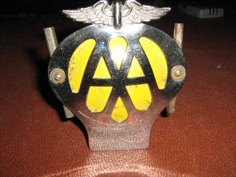 A.A. CAR BADGE CIRC 1950S