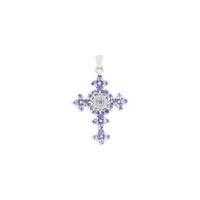 AA Tanzanite amp White Topaz Sterling Silver Pendant