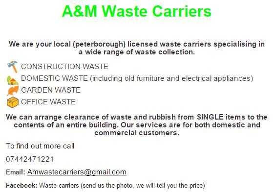 AampM waste carriers