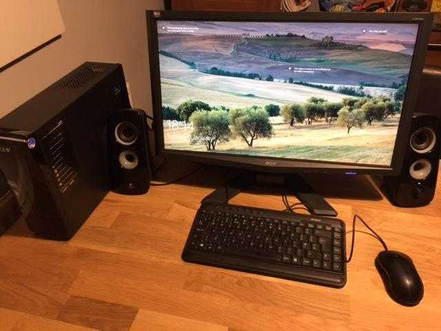 acer i5 pc 8 gb memory 1tb hard drive 23inch monitor etc