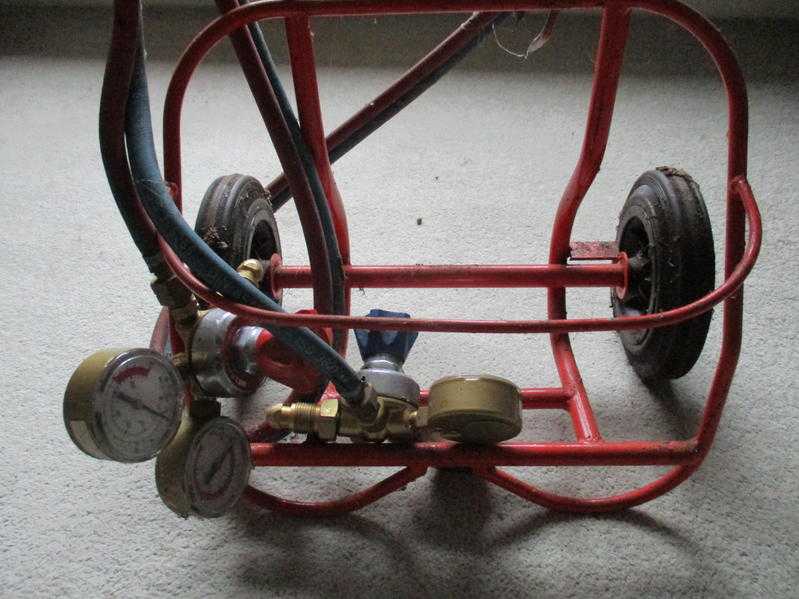 Acetylene amp Oxygen Carrier Trolley, Hose amp Gauges