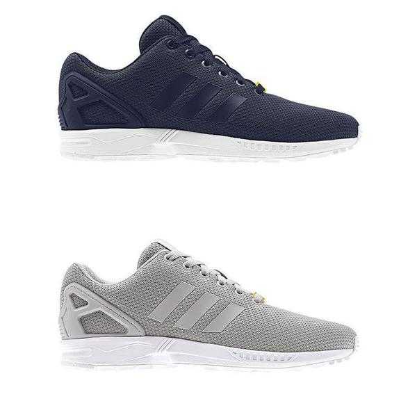 ADIDAS ORIGINALS MEN039S ZX FLUX TRAINERS GREY DARK NAVY TORSION BAND SIZES 7-12