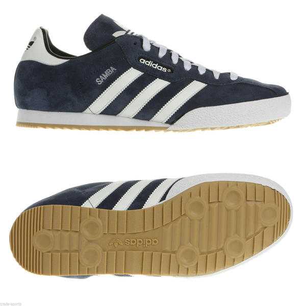 adidas ORIGINALS MENS SAMBA SUPER SUEDE SIZE 7 8 8.5 TRAINERS SHOES CASUAL BLUE